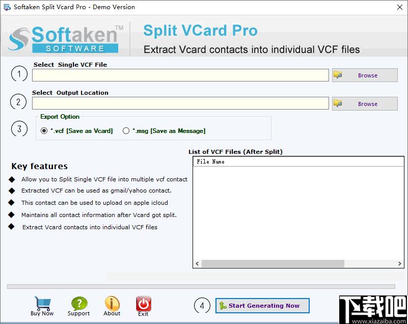Softaken Split Vcard Pro下载,文件拆分