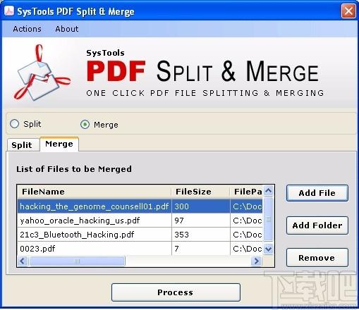 SysTools PDF Split & Merge下载,PDF文件分割合并器